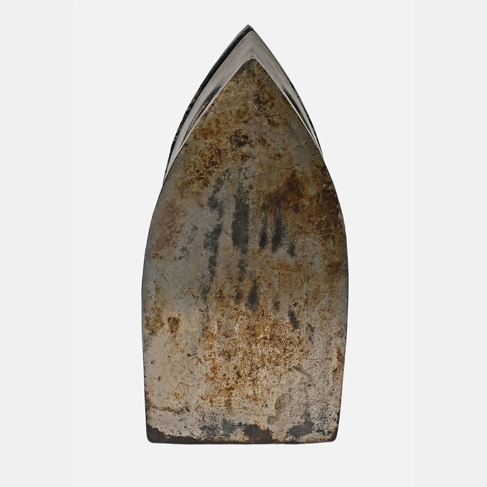 Vintage charcoal clothes iron, alternate view
