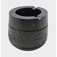 Hand-Carved Black Stone Cigar Ash Holder - 2026082816UNQ