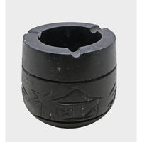 Hand-Carved Black Stone Cigar Ash Holder - 2026082816UNQ