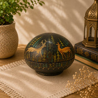 Handcrafted Paper Mache Deer Motif Decorative Box - 2026082811UNQ