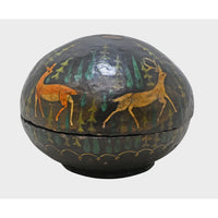 Handcrafted Paper Mache Deer Motif Decorative Box - 2026082811UNQ