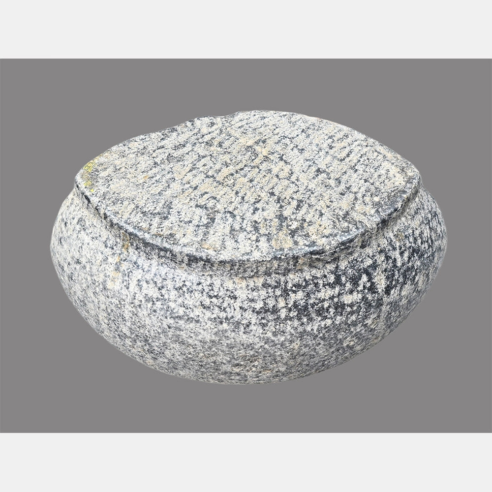 Angled view of large handcrafted white marble Karal bowl