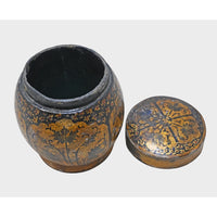 Handcrafted Vintage Paper Mache Floral Storage Box - 2026082813UNQ