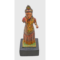 Handcrafted Wooden Radha Ji Statue – Traditional Rajasthani Folk Art - 2026082604UNQ