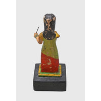 Handcrafted Wooden Rajasthani Woman Figurine – Traditional Folk Art Statue - 2026082608UNQ