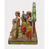 Handcrafted Vintage Wooden Radha Krishna – Traditional Folk Art Figurines - 2026083101UNQ