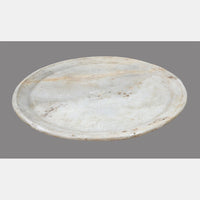 Antique Handcrafted White Marble Food Service Plate - 2026091130UNQ