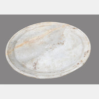 Antique Handcrafted White Marble Food Service Plate - 2026091130UNQ