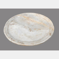 Antique Handcrafted White Marble Food Service Plate - 2026091130UNQ