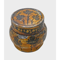 Decorative painted finish on floral storage box