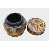 Hand-painted floral box, additional view