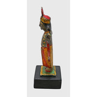 Handcrafted Wooden Lord Krishna Figurine with Traditional Folk Art - 2026082602UNQ