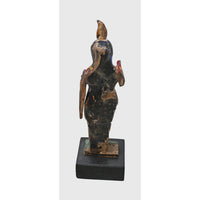 Handcrafted Wooden Traditional Indian Woman Figurine – Rustic Folk Art - 2026082607UNQ
