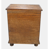 Handcrafted Vintage Wooden Storage Cabinet with Drawer Organizer with Traditional Ring Handles - 2026083109UNQ