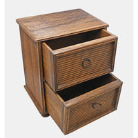 Handcrafted Vintage Wooden Storage Cabinet with Drawer Organizer with Traditional Ring Handles - 2026083109UNQ