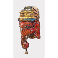 Handcrafted Wooden Lord Ganesha Wall Hanging – Vintage Tribal Art - 2026083104UNQ