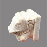 Antique Handicrafted White Marble Elephant  Figure Book end- 2026091128UNQ
