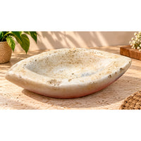 Antique Handicrafted White Marble Grinding Bowl called Karal - 2026091123UNQ