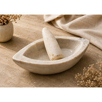 Handcrafted Marble Mortar & Pestle – Traditional Stone Spice Grinder - 2026082905UNQ