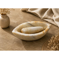 Handcrafted Stone Mortar & Pestle – Traditional Marble Masala Grinder - 2026082904UNQ