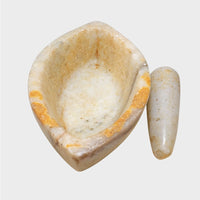 Handcrafted Stone Mortar & Pestle – Traditional Marble Masala Grinder - 2026082904UNQ
