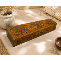 Vintage Handcrafted Wooden Storage Box – Traditional Floral Painted Design - 2026083102UNQ