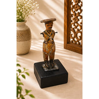 Handcrafted Wooden Indian Soldier Figurine – Traditional Vintage Folk Art - 2026082610UNQ