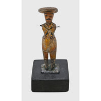 Handcrafted Wooden Indian Soldier Figurine – Traditional Vintage Folk Art - 2026082610UNQ