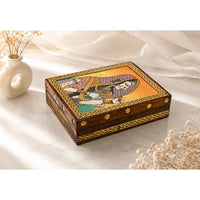 Handcrafted Wooden Storage Box – Traditional Miniature Art Jewelry & Keepsake Chest - 2026082902UNQ
