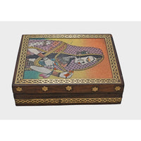Handcrafted Wooden Storage Box – Traditional Miniature Art Jewelry & Keepsake Chest - 2026082902UNQ