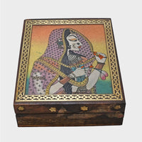 Handcrafted Wooden Storage Box – Traditional Miniature Art Jewelry & Keepsake Chest - 2026082902UNQ