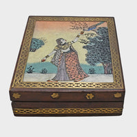 Handcrafted Wooden Storage Box – Traditional Miniature Art Jewelry & Keepsake Chest - 2026082903UNQ