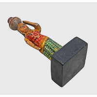 Handcrafted Wooden Rajasthani Woman with Water Pot – Traditional Folk Art - 2026082606UNQ