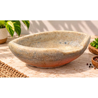 Antique  Handicrafted White Marble Grinding Bowl called Karal - 2026091114UNQ