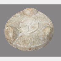 Antique Handcrafted White Marble Chapati Plate - 2026091129UNQ