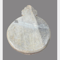 Antique Handcrafted White Marble Chapati Plate - 2026091131UNQ