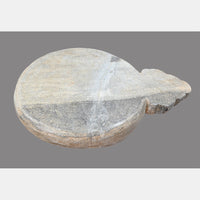 Antique Handcrafted White Marble Chapati Plate - 2026091131UNQ