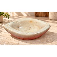 Antique Handicrafted White Marble Grinding Bowl called Karal - 2026091119UNQ
