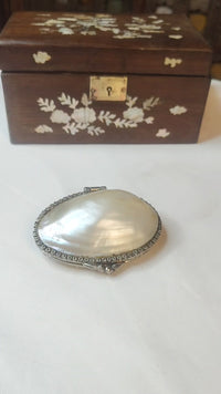 Antique Sheep Horn Small Storage Box with Decorative Metal Frame - 2026081803UNQ