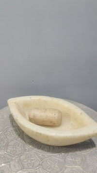 Handcrafted Natural Stone Mortar & Pestle – Traditional Marble Spice Grinder - 2026082906UNQ
