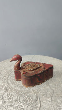 Handcrafted Wooden Peacock Kuku Chawal Box - 2026082511UNQ