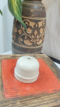 Antique Ceramic Light Holder  with Brass Detailing  Made in England - 2026090201UNQ