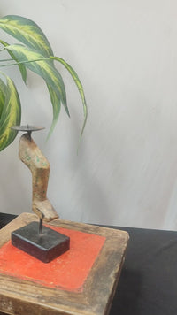 Vintage Handcrafted Wooden Bird Figurine on Stand  - 2026091805UNQ