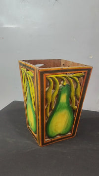 Vintage Handcrafted Wooden Planter – Intricate Jaali Carved Hand Painted Plant Holder - 2026083114UNQ