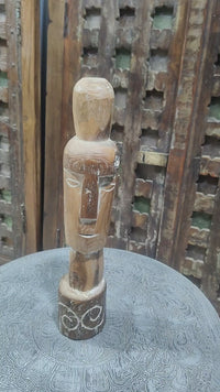 Vintage Handcrafted & Painted Trible King Bust figurine - 2026081213UNQ