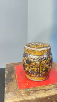 Antique Handcrafted & Fine Hand Painted  Papier Mâché  Box  - 2026082817UNQ