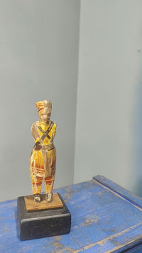 Handcrafted Wooden  Soldier Figurine – Traditional Indian Folk Art - 2026082611UNQ