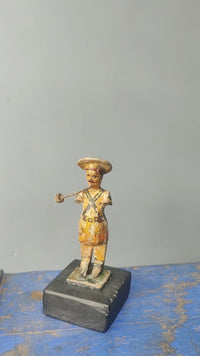 Handcrafted Wooden Traditional Indian Folk Man Figurine with Plough - 2026082605UNQ