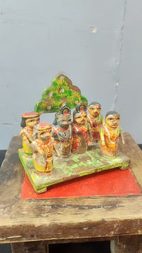 Handcrafted Vintage Wooden Radha Krishna – Traditional Folk Art Figurines - 2026083101UNQ
