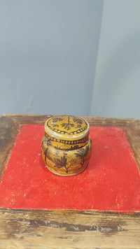 Antique Handcrafted & Fine Hand Painted  Papier Mâché  Box  - 2026082810UNQ